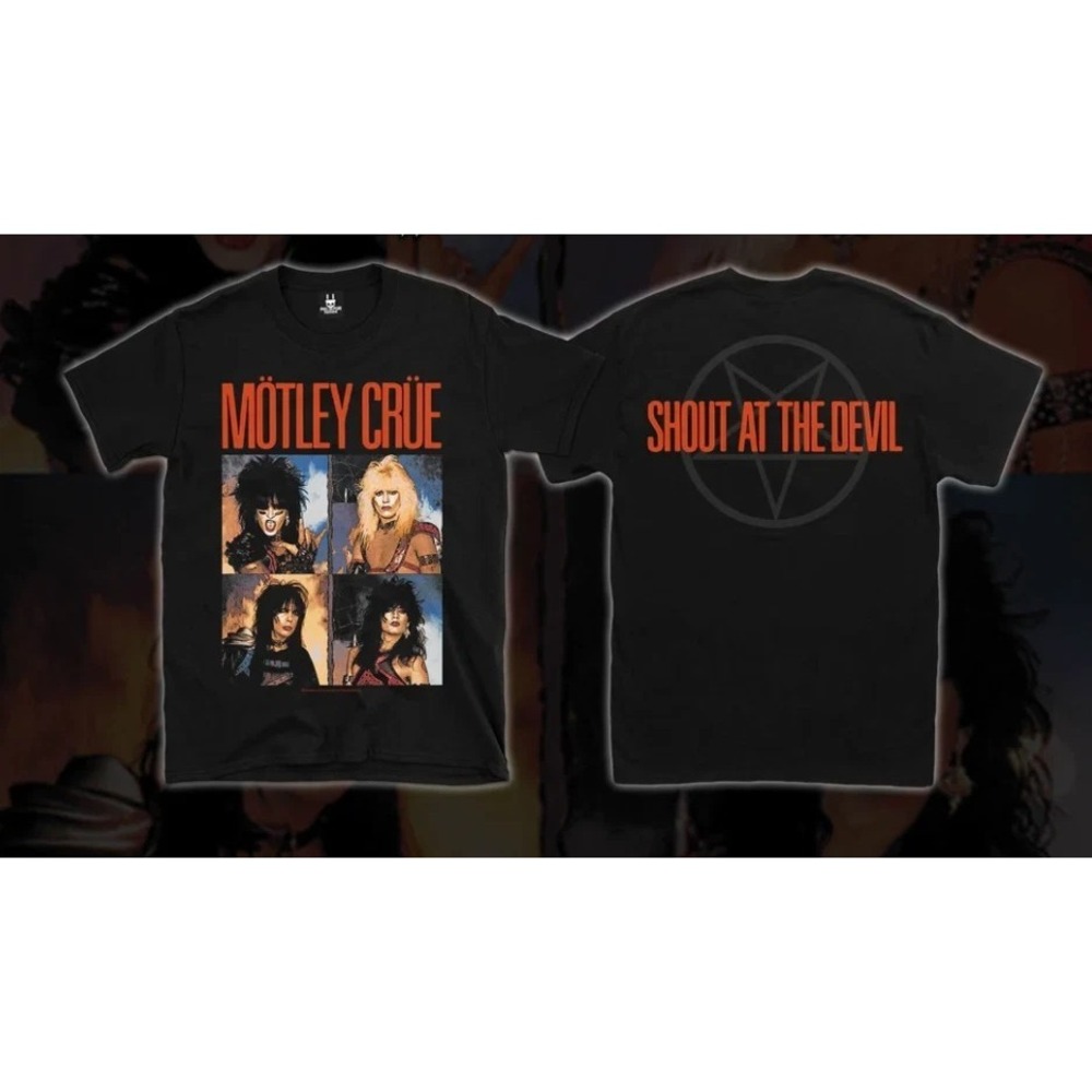 Motley Crue Band Tee - Shout At The Devil Era- 2 Sided